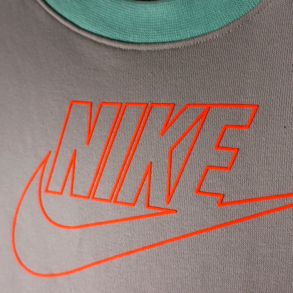 Nike FlyEase Youth XL Sweatshirt Light Iron Ore Mint Total Orange DM8539-072 NEW - Picture 3 of 12